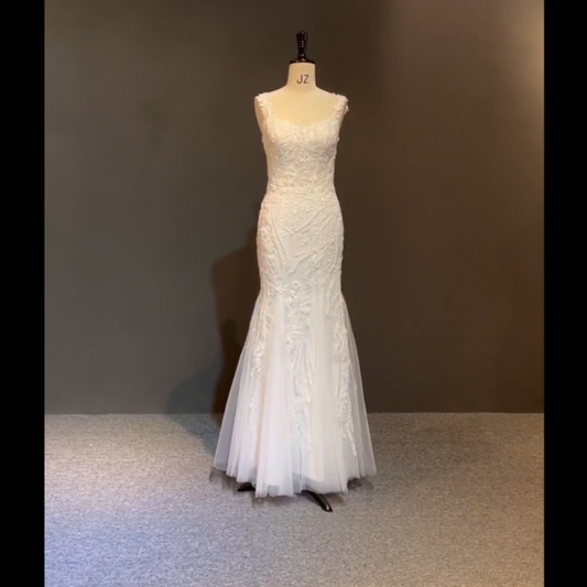 Custom Two-in-One Lace Mermaid Ballgown Wedding Dress