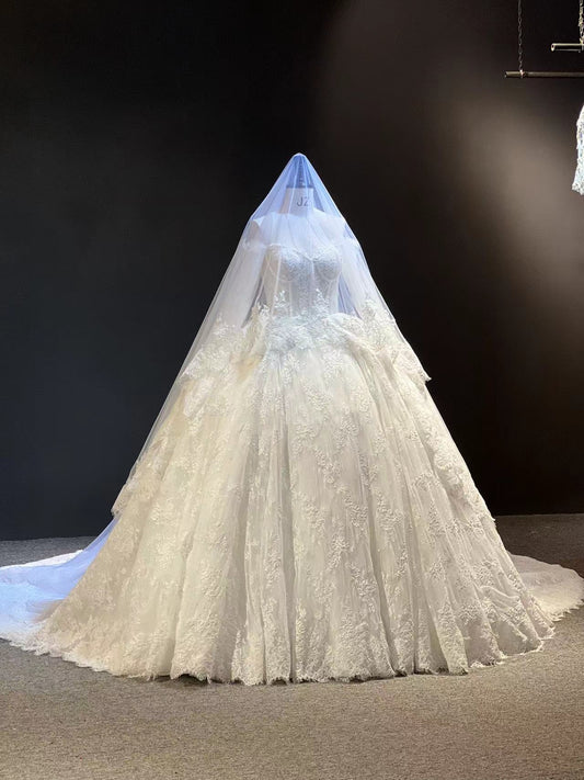 Custom Lace Ballgown Wedding Dress