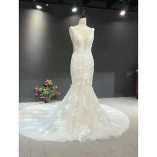 Mermaid Lace Sleeveless Embroidery Gown